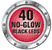 40 low-glow LEDs with 45' range, invisible to game and people 