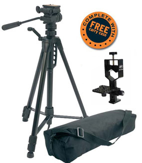 free full height tripod, case and digital camera bracket