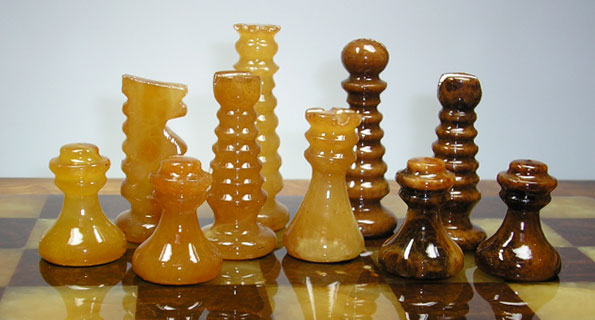Chiellini NS162 Brown / Agata Chess Set