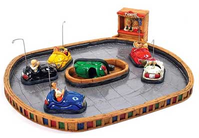 Guillermo Forchino Bumper cars with track