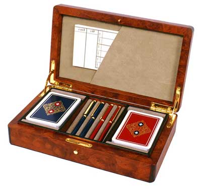 Burl Veneer Poker Set #206