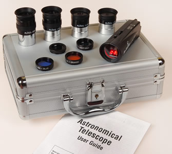 Buy ANY Sky-Watcher telescopes listed here and we will give you a voucher to allow you to purchase a Sky-Watcher eyepiece & filter kit for a discounted price of just &pound;69.00 a saving of 50% off the SRP &pound;139.00 and have it delivered direct to you door at no extra cost.