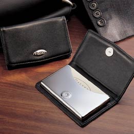 THE DALVEY LEATHER BUSINESS CARD HOLDER